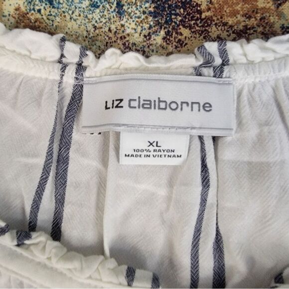 Women's Liz Claiborne Beautiful Pull Over Blouse Xtra Large - Picture 7 of 11